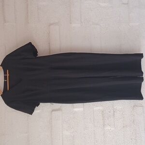 Tommy Hilfiger Black Jumpsuit, V-Neck, Short Sleeve, Cropped Pants
